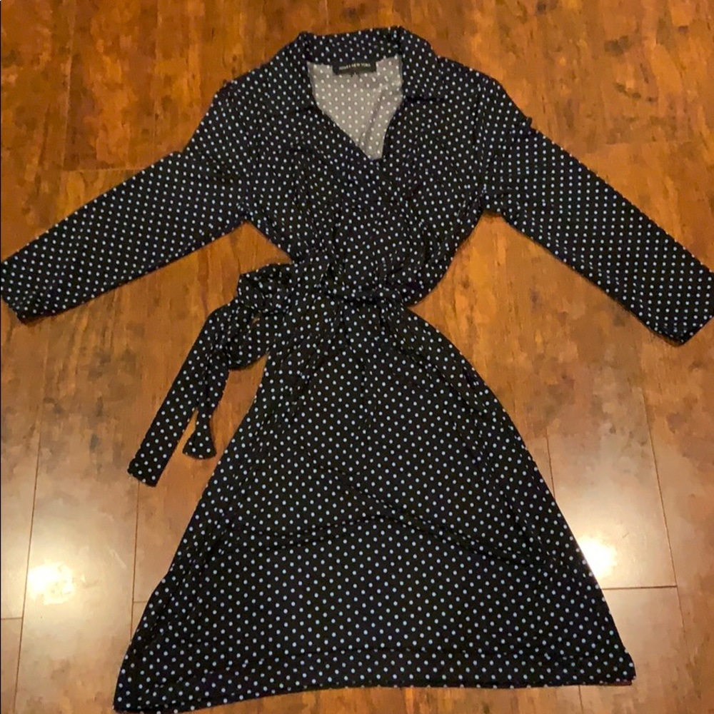 Mock wrap dress